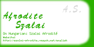 afrodite szalai business card