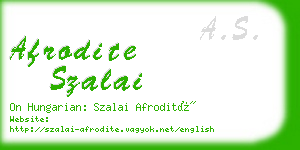afrodite szalai business card